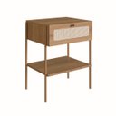 Ver imagem 2 de Mesa de Cabeceira 1 Gaveta Palhinha Hanover/dourado