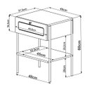Ver imagem 5 de Mesa de Cabeceira 1 Gaveta Palhinha Hanover/dourado