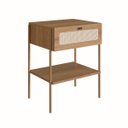 Ver imagem 1 de Mesa de Cabeceira 1 Gaveta Palhinha Hanover/dourado