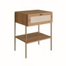 Mesa de Cabeceira 1 Gaveta Palhinha Hanover/dourado - 1