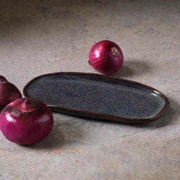 CONJUNTO C/ 4 TRAVESSAS OVAL RASA PEQUENA ORGÂNICO TITANIUM 23x11 cm - 2