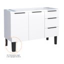 Ver imagem 4 de Armário Aço Cozinha Gavetas Portas Flora Branco Pequeno 117