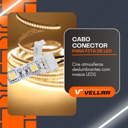 5 Conector Emenda P/ Fita Led 2 Vias Rabicho Fêmea P4 - 3