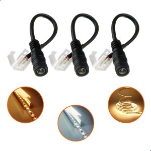5 Conector Emenda P/ Fita Led 2 Vias Rabicho Fêmea P4