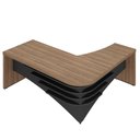 Ver imagem 5 de Mesa para Escritório em L Diretor Lado Esquerdo Nogal/preto