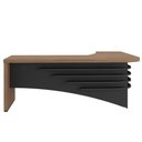 Ver imagem 4 de Mesa para Escritório em L Diretor Lado Esquerdo Nogal/preto