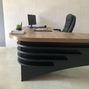 Ver imagem 7 de Mesa para Escritório em L Diretor Lado Esquerdo Nogal/preto