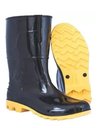 Ver imagem 1 de Bota Kadesh Impermeável Pvc Preta Solado Amarelo Com Forro:35/Preto