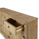 Ver imagem 5 de Balcão Buffet de Madeira Maciça com 3 Portas e 3 Gavetas Marrom Antique