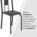Ver mais imagens de Conjunto de Mesa Tubular com 4 Cadeiras Tampo em MDF Lívia Preto/Marrom