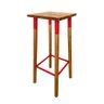 Kit 2 Banquetas Bistro Industrial Colors Ferro E Madeira Maciça - Vermelha - Cor: Vermelho - 4
