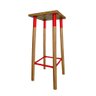 Kit 2 Banquetas Bistro Industrial Colors Ferro E Madeira Maciça - Vermelha - Cor: Vermelho - 3