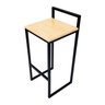 Conjunto Mesa Bistrô Industrial 1m Pinus 4 Banquetas Industrial Taburete - 2