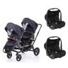 Kit carrinho gêmeos bebê conforto abc design - 1