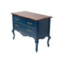 Ver imagem 6 de Cômoda Decorativa Julieta com 2 Gavetas Azul/Imbuía - Gran Belo