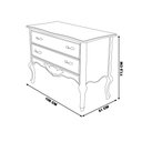 Ver imagem 2 de Cômoda Decorativa Julieta com 2 Gavetas Azul/Imbuía - Gran Belo