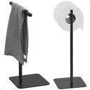 Ver imagem 3 de Porta Papel Higiênico de Chão e Porta Toalha Lavabo Nice:preto