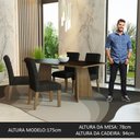 Ver imagem 3 de Conjunto Sala de Jantar Mesa Tampo de Madeira 4 Cadeiras Madesa Rustic-preto-oxford