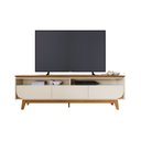 Ver imagem 2 de Rack Tv 75 Pol 200cm Bancada para Sala Elarin Cinamomo/off White M20 - D’Rossi