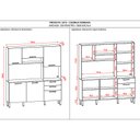 Ver imagem 3 de Cozinha Ferrara 6 Portas e 2 Gavetas Freijó Gris - Kits Paraná