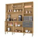 Ver imagem 2 de Cozinha Ferrara 6 Portas e 2 Gavetas Freijó Gris - Kits Paraná