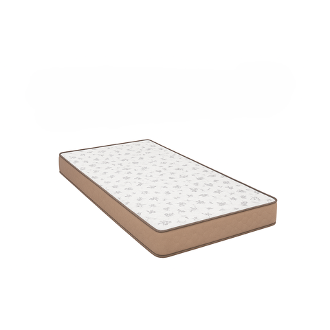 Colchão D23 Solteiro – Suede Bege - 88 X 188 X 12 Cm