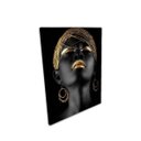 Ver imagem 2 de Quadro 85x60cm Mulher Turbante Dourada Canvas