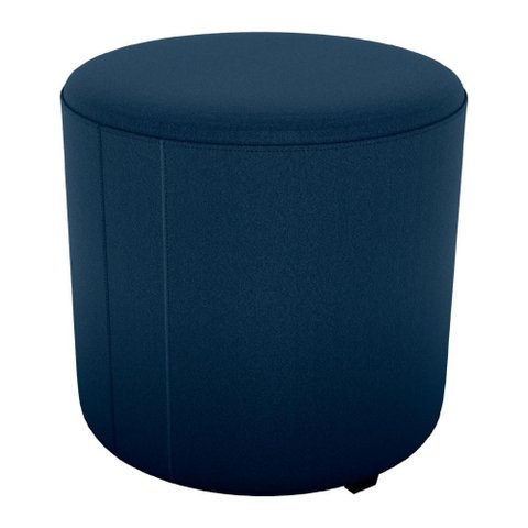 Puff Redondo Decorativo Copenhage 43x43 Cm Veludo Azul Milani Store