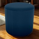 Ver imagem 2 de Puff Redondo Decorativo Copenhage 43x43 Cm Veludo Azul Milani Store