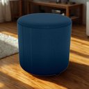 Ver imagem 7 de Puff Redondo Decorativo Copenhage 43x43 Cm Veludo Azul Milani Store