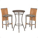 Ver imagem 1 de Mesa Bistrô e 2 Banquetas Roma Marrom Corda Náutica Estofado 6 Trama Original