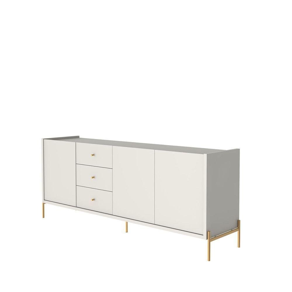 Balcão Buffet Jasper (1,84m) - Off White/dourado - 4