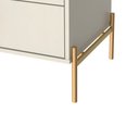 Ver imagem 5 de Buffet 3 Portas 3 Gavetas Jasper 184 cm - Off White c/ Dourado