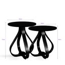 Ver imagem 2 de Conjunto Mesa Lateral De Canto Pés Cebola Branco