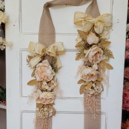 Fita para Porta Creme Rosas Creme190x25 - 5