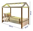Ver imagem 2 de Cama Heliz com Cama Auxiliar Luz de Led e 2 Colchões Branco / Mel - Branco