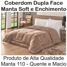 Coberdrom Cold Dupla Face Casal Padrão e Queen Size Manta Soft Cores - 937-bege - 2