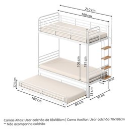 Treliche em Ferro Aço Carbono Tubular Teko Casatema - 3