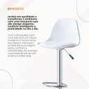 Ver imagem 7 de Banqueta Alta Light Branco com Estrutura Metálica e Assento Acolchoado