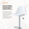 Banqueta Alta Light Branco com Estrutura Metálica e Assento Acolchoado - 7