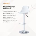 Ver imagem 6 de Banqueta Alta Light Branco com Estrutura Metálica e Assento Acolchoado