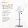 Banqueta Alta Light Branco com Estrutura Metálica e Assento Acolchoado - 4