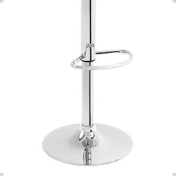 Banqueta Alta Light Branco com Estrutura Metálica e Assento Acolchoado - 2