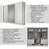 Guarda-roupa Casal com Espelho 3 Portas 6 Gavetas Diamond Branco - 5