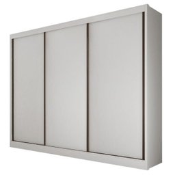 Guarda-roupa Casal 3 Portas 6 Gavetas Diamond Branco - 1