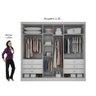 Guarda-roupa Casal 3 Portas 6 Gavetas Diamond Branco - 4