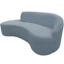 Ver imagem 1 de Sofá Curvo 02 Lugares 150cm Braço Esquerdo Eron Bouclê Azul Claro - CasaePoltrona