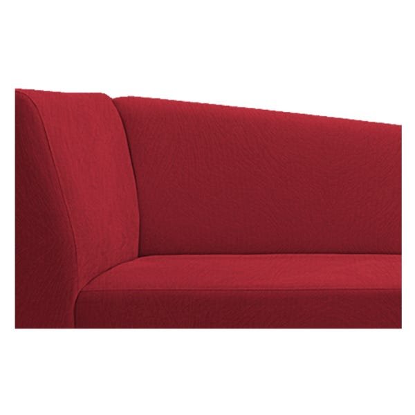 Recamier Valéria 1,40M Lado Direito Suede Vermelho - ADJ Decor - 5