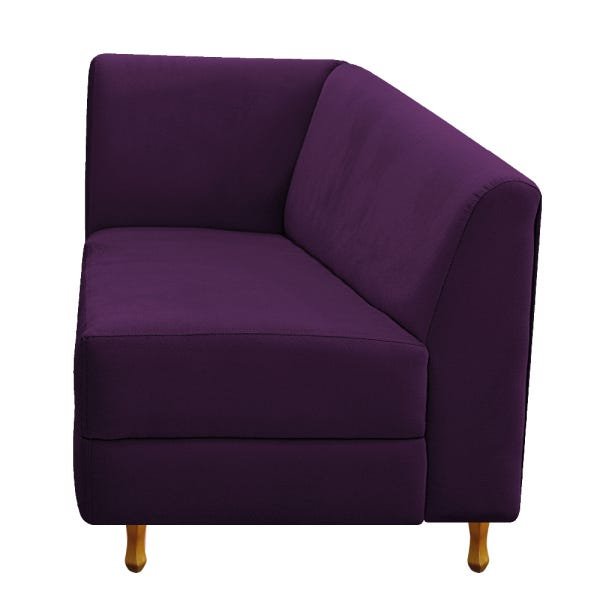 Recamier Valéria 1,60M Lado Direito Suede Roxo - ADJ Decor - 3