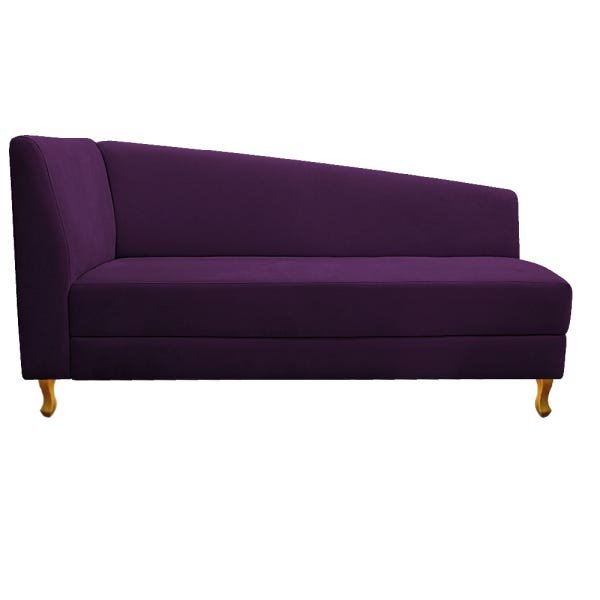 Recamier Valéria 1,60M Lado Direito Suede Roxo - ADJ Decor - 2